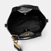 Women's Quilted Chain Shoulder Crossbody Bag New Black Soft Leather Tote Bag Shiny PU Lining