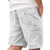 Herren Vintage Cord Cargoshorts, Modische Mehrzwecktaschen Gesticktes Etikett Lässige Kurzhosen