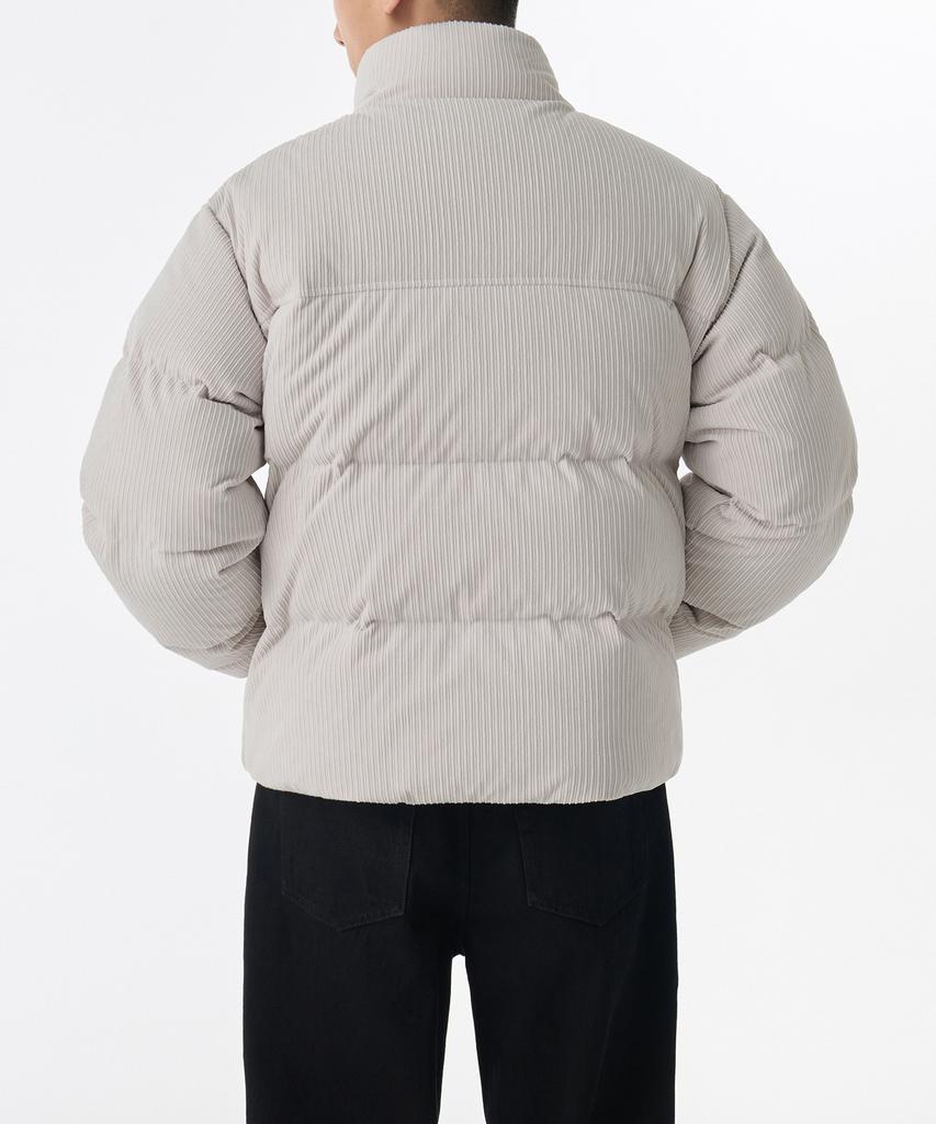 Musinsa Standard Corduroy Down Puffer Short Padded Jacket [Dusty Cream]