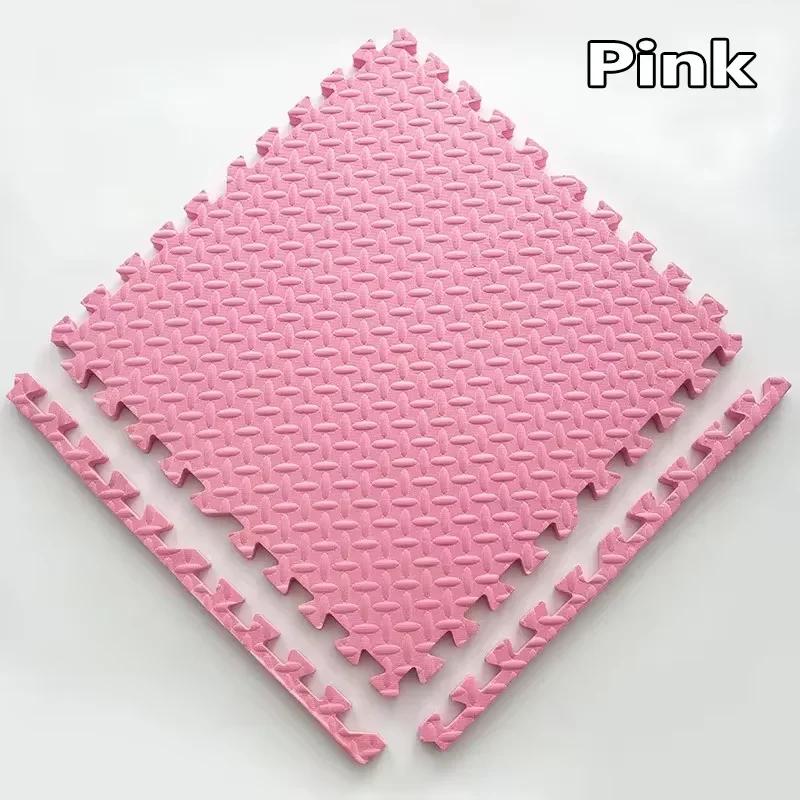 6PCS Sports Gym Mat Protection EVA Leaf Grain Floor Mats Yoga Fitness Non-Slip Splicing Rugs Thicken Shock Room Workout 30*30cm