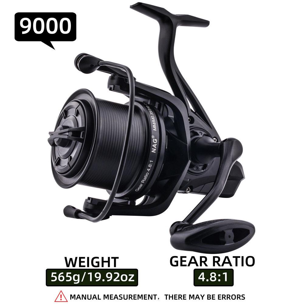 All-Metal Gapless Long-Casting Spinning Reel with Oblique Mouth for Sea Fishing, Model 14000.