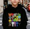 Novo Moletom Cartoon Sprunki para Crianças Jogo Incredibox Moletons Roupas de Meninos Meninas Pulôver com Capuz Primavera Crianças Tops de Manga Longa