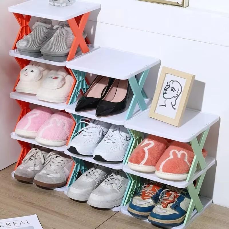 1Pc New Multi-Layer Shoe Rack Household Stackable Shoe Cabinet Space Saving Storage Dormitory Shoes Storage Organizer Doorway