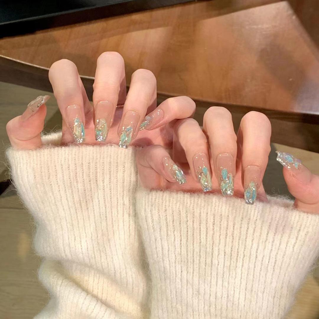 

Iridescent Glitter Gradient Nail Art Stickers
