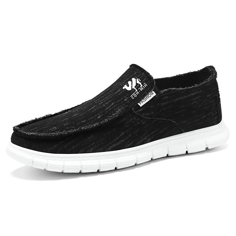 Men Casual Slip‑On Canvas Shoes Comfortable Lightweight Soft Sole Autumn Everyday Loafers Streetwear Travel Shoes Stylish Comfort Footwear