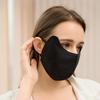 Women's 100% Mulberry Silk Sun Mask - Breathable, Anti-UV, Double Layer, Full Face Coverage for Summer Cycling.