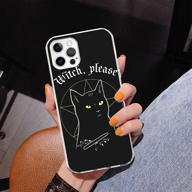 Witch And Cat Colorful Cute Phnoe Case for Iphone 17 Air 16 11 12 13 Mini 14 Plus 15 Pro Max 7 8E SE 2020 16ProMax Phone Cover C