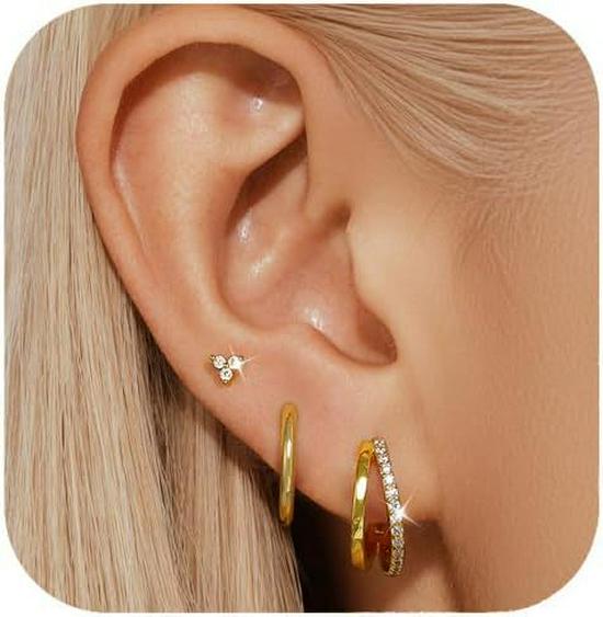 

Blooming Flower Hoop Earrings: Diamond-Studded Retro Circle for Women s Classic Fashion