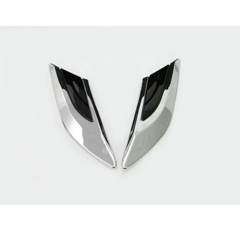 Car Body Cover Detector ABS Chrome Front Side Foliage Leaf Fender Vent Trim For Honda Civic 10th 2016 2017 2018