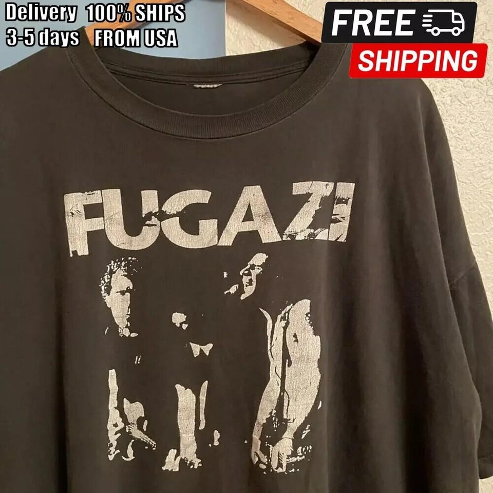 Vintage fugazi t shirt Black t shirt gift for fan S