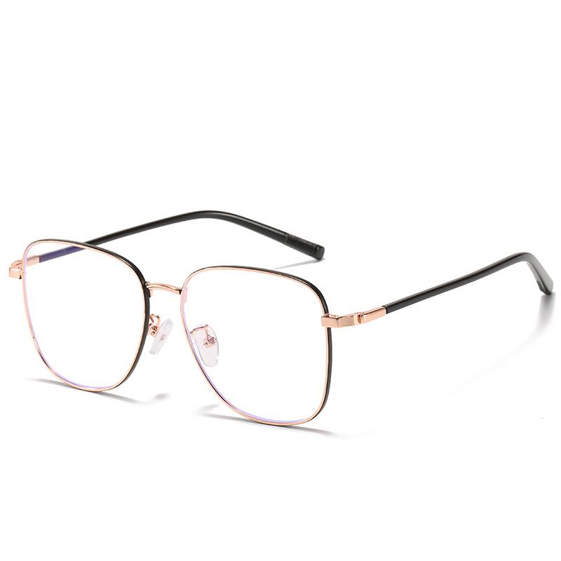 

Classic Box Anti-Blue Goggles 61042 Metal Men S And Women S Versatile Trendy Glasses, Myopia Glasses new