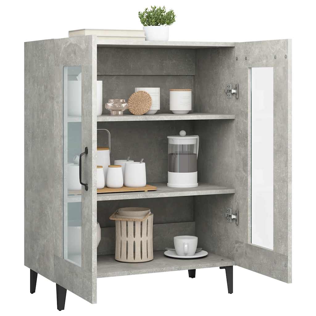 Vidaxl Cabinet, Concrete Grey, 69.5X34X90 Cm, Wood-Based Material