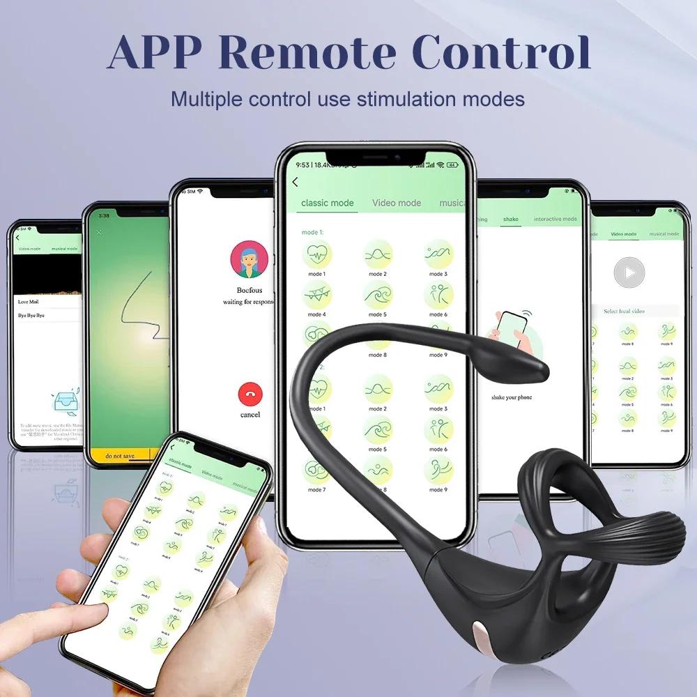 APP-Steuerung Einsteckbarer Vibrations-Butt-Plug Penisring für Männer Prostata-Massagegerät Anfänger Anal-Vibrator Anal-Plug für Schwule Sexspielzeug Männer Verzögerte Ejakulation