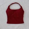 European Seamless Halter Neck Sports Vest & Ruched Yoga Shorts Set