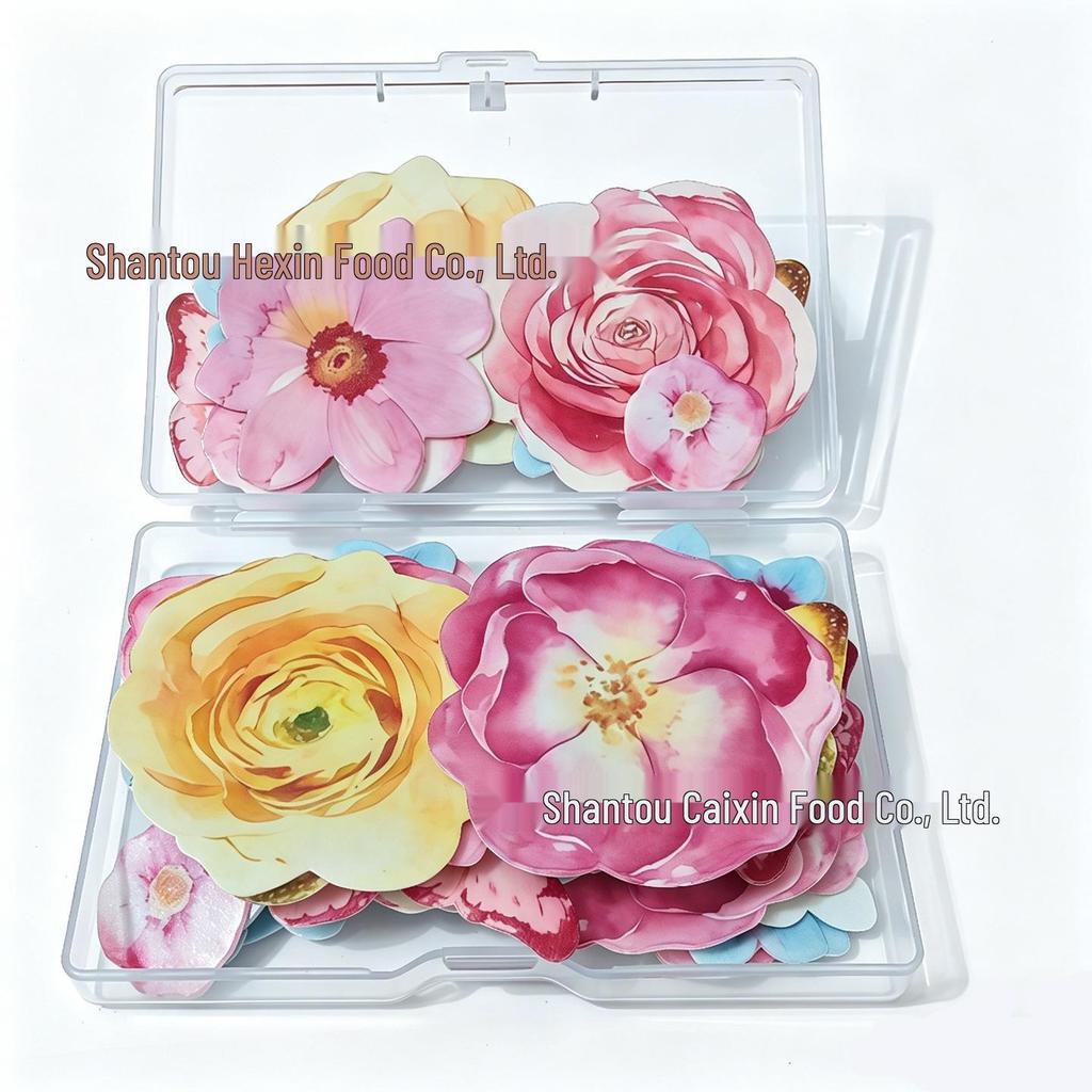 Klebreispapier Schmetterling & Blume Kuchenaufsätze für Kindergeburtstage