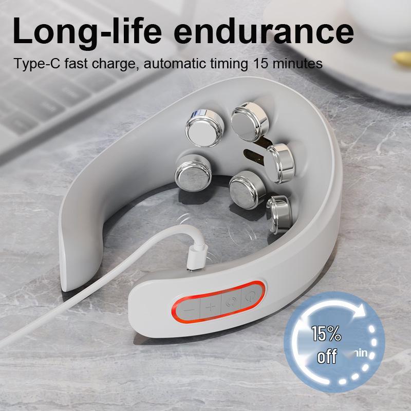 Multifunktionales Nackenmassagegerät mit elektromagnetischer Impulstherapie