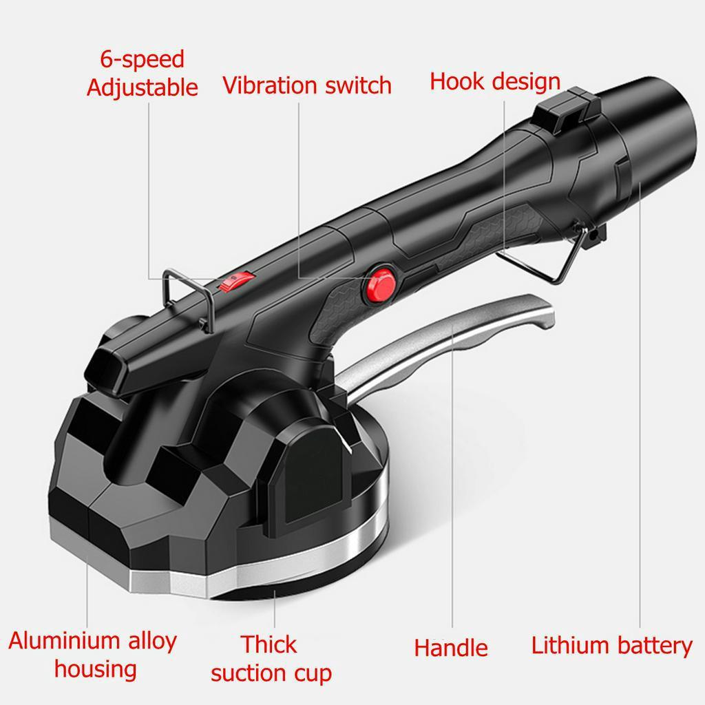 600W 3000mAh Tile Tile Machine Adjustable Can Suck 100kg Floor Installation Tool Tile Suction Floor Wall +2 Battery + Bag