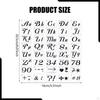 40 Stück Buchstaben Schablonen Alphabet Zeichenvorlagen zum Nachzeichnen Scrapbook Tagebuch