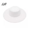 Polyester Warm Winter Cap Flat Top Fedora Hat Wool Blend Derby Cap Retro Jazz Elegant Headwear Wide Brim Felt Hat for Women Events & Daily
