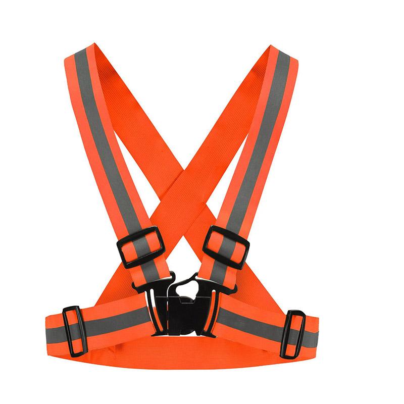 Reflective Safety Vests Reflective Elastic Shoulder Strap Lightweight Adjustable Elastic Vest Jacket for Traffic Control Running