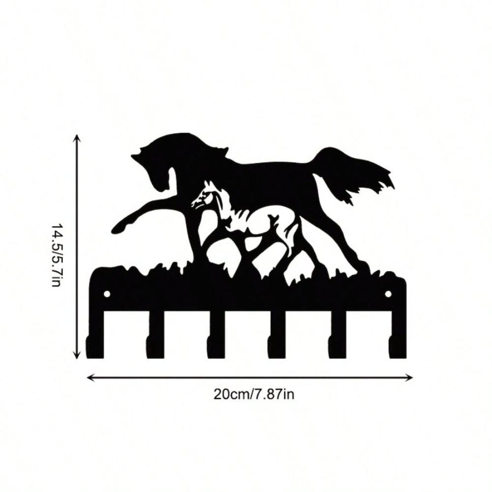 Elegant Bohemian Metal Horse Wall Hook for Living Room Bedroom Office Easy Mount Decor