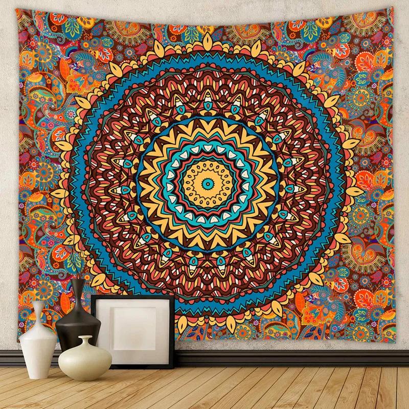 VIKAMA Bohemian Mandala Tapestry Wall Hanging Home Decor for Living Room Bedroom Entryway Backdrop