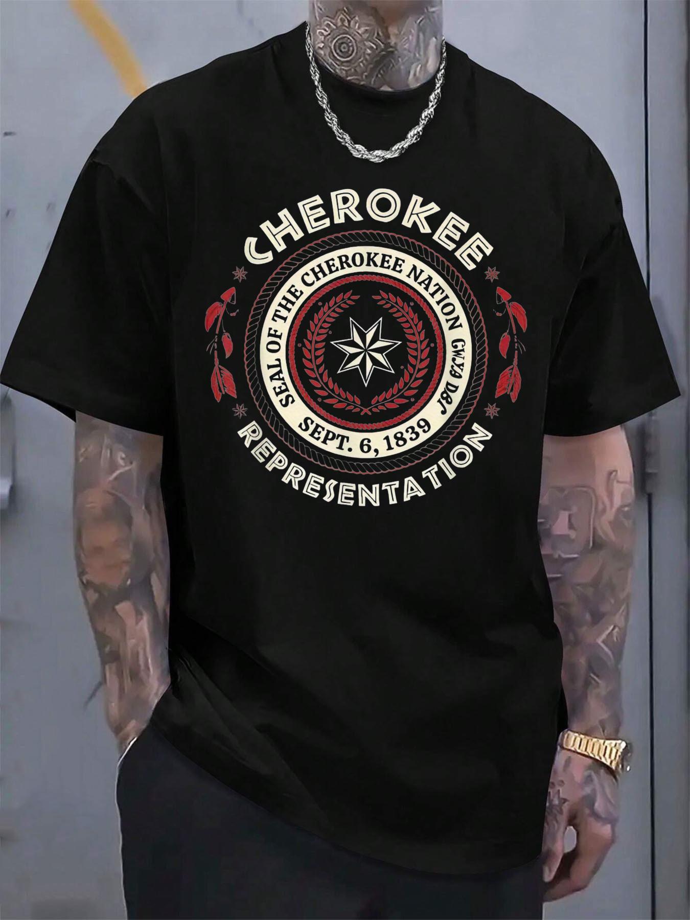 [Everyday Comfort] Nation Representation Seal Graphic T-shirt - 100% Cotton Crew Neck Tee M
