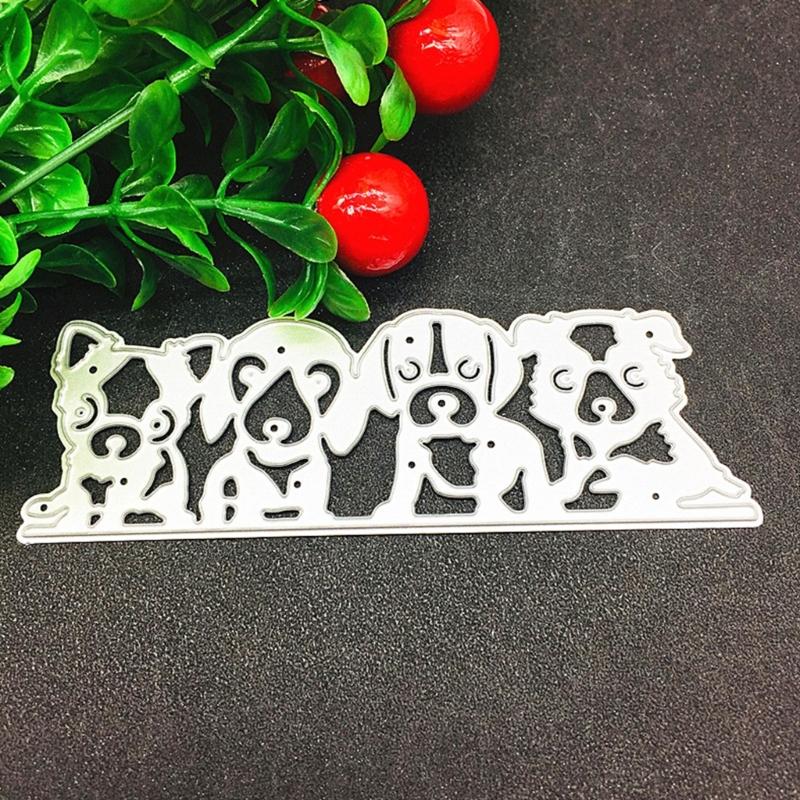 Cute Dog Animal Metal Cutting Dies Handmade Crafts DIY Scrapbooking Embossing Supplies for Children Kids Girls Boys