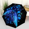 1pc Moth Fantasy Automatic Open/close Umbrella, 8-Rib sturdy structure, Auto Folding/Opening, Portable Travel Umbrella for Women,068