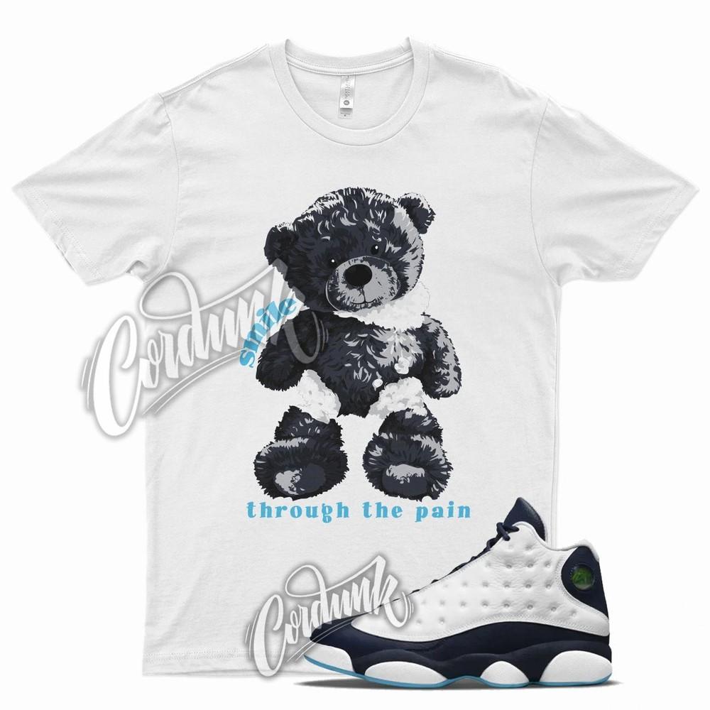 White SMILE T Shirt for J1 13 Obsidian Powder Blue Carolina Navy UNC Chill Unisex T-Shirt S