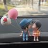 1Pc Cute Cartoon Couples Action Ornament - Cute Lovely Car Dashboard Decoration: Anti-Scratch Accessories For Cars