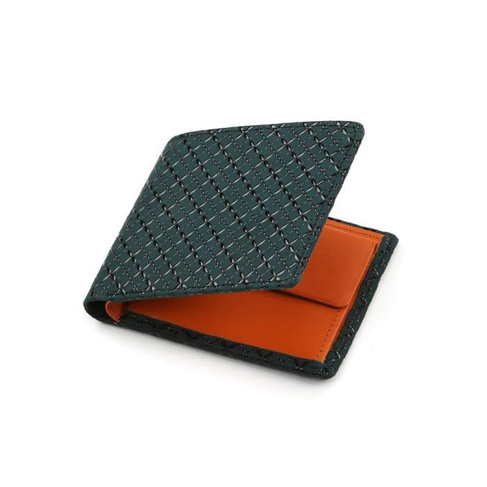 [Indentaya] HISOCA Wallet [No.9402] Green-Black Lacquer, Seven Treasure Design, Approx. 9.7x11.5x3cm