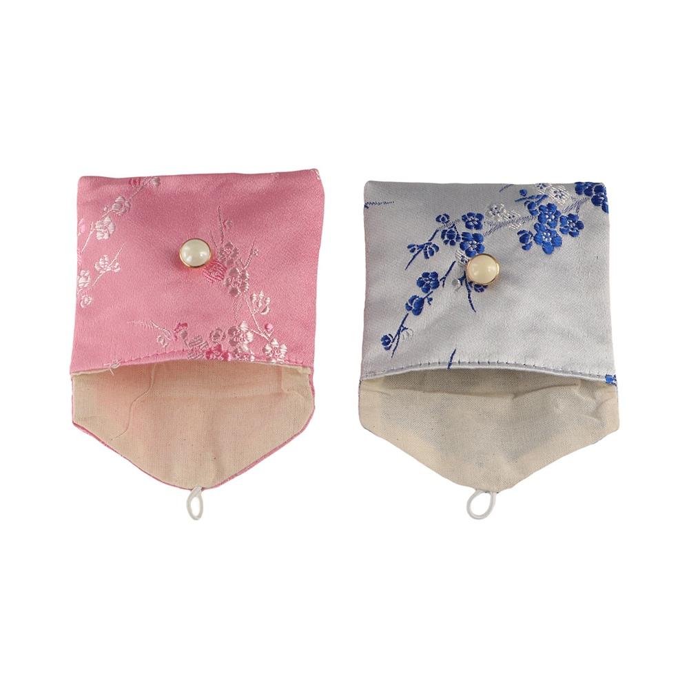Embroidered Jewelery Bag Buckle Wallet Retro Jewelery Storage Bag  Ladies