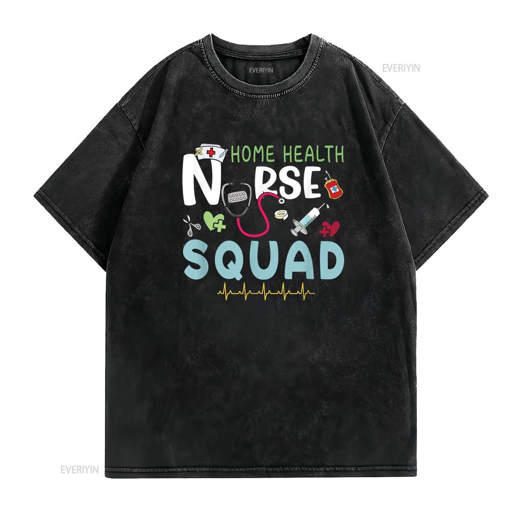 Home Health Nurse Squad This Is My Week Nurses s T Shirt vintage Washed streetwear fashion Top For Everyday Wear Comfortable
