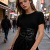 Girls Trendy Waist Belt for Daily Costume Underbust Jewelry Waist Body Jewelry for Party Jeans Belt Cowboy Chain
