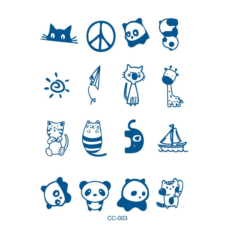 Herbal plant finger cochlear small picture juice tattoo stickers last 15 days ins wind semi-permanent