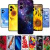 6.78" For Vivo iQOO Neo 10R Case Fashion Flowers Black Silicone Soft Back Cover Case For Vivo iQOO Neo 10R Phone Case 10 R Coque