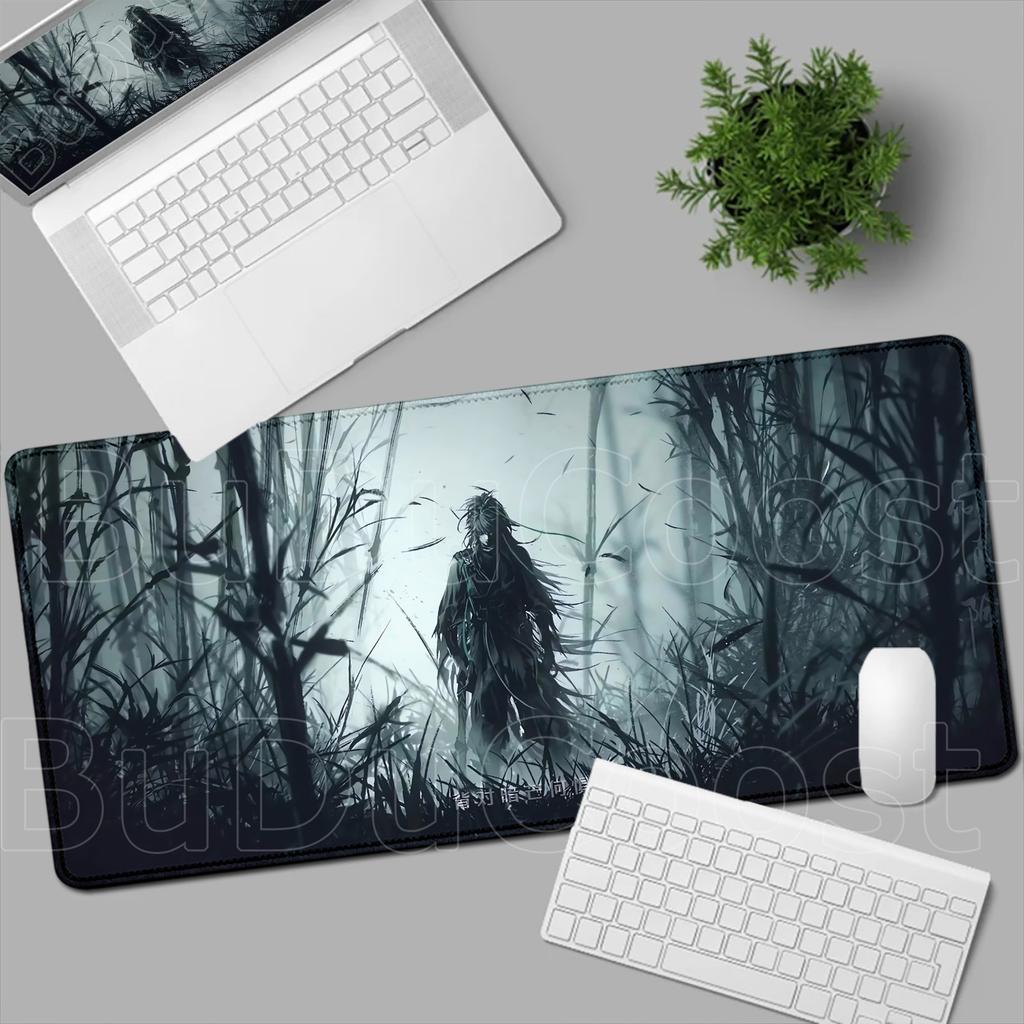 Hot Wuthering Waves Qiuyuan Mouse Pad XXL Gaming Computer Gamer PC 400x900mm Keyboard Desk Mat Non-Slip Rubber Laptop Mouse Pads