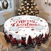 New Christmas Printed Tablecloth Waterproof and Easy To Maintain Dining Table Cloth Festive Atmosphere Beautification Decoration