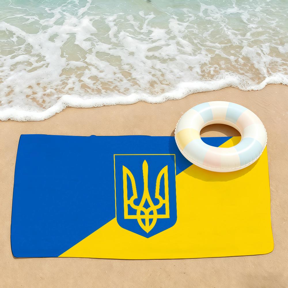 Nation U-Ukraine Flag Towel Drying Bath Towel Applicable To Light Swimming Camping Yoga Beach Out