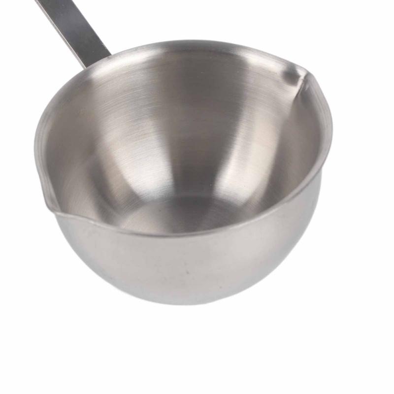 Butter Warmer Pot All In One Flat Induction Bottom Stainless Steel Mini Butter Hot Pot Milk Pot Small Saucepan 300ML