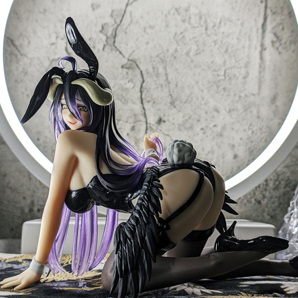 13CM Anime OVERLORD Figure albedo Bunny Girl Kneeling Anime Model Toys Gifts Collection Decoration Ornaments PVC