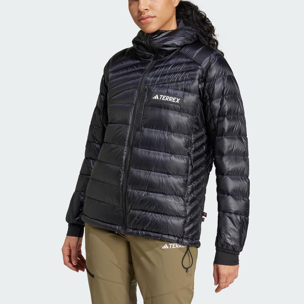 adidas Terrex Cold.Rdy FW24 Xperior Daune Outdoor Warm Sport Kapuzen-Reißverschluss Langarmjacke Damenjacke Schwarz IT3231