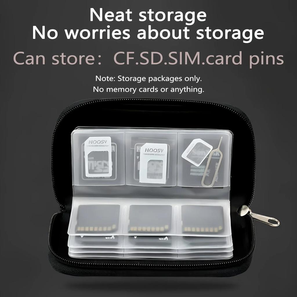 1 ks Taška na ukládání paměťových karet Pouzdro Držák Peněženka 22 slotů pro CF/SD/Micro SD/SDHC/MS/DS Herní příslušenství box na paměťové karty