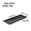 Commercial Frosted Black Melamine Rectangular Plate