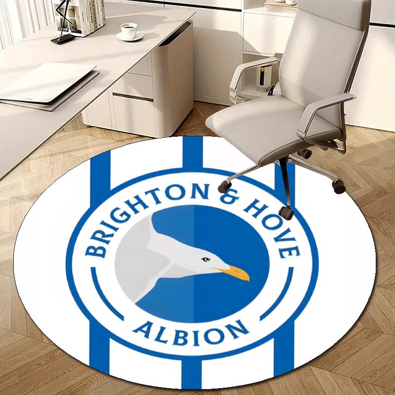 Personalized Brighton & Hove Albion F.C. Round Chair Office Rug - Perfect for Mat, Office Chair & More - Ideal Gift for Birthdays and Holidays
