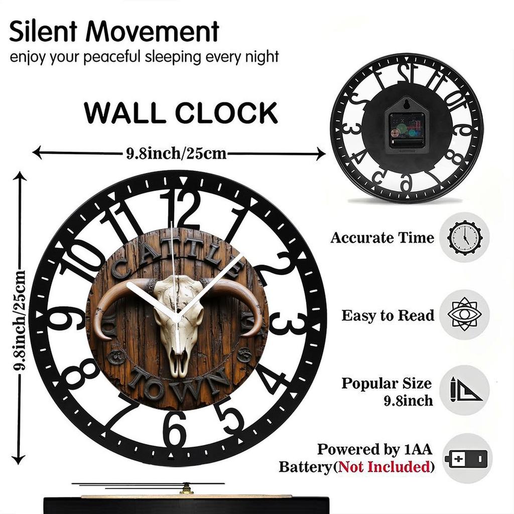 25cm Premium Quality Iron Circular Wall Clock