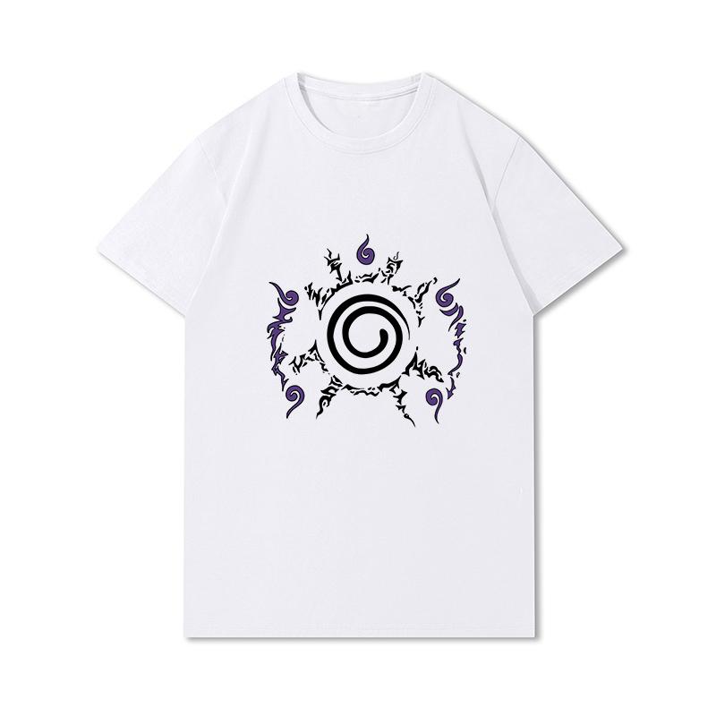 

Naruto Summer Men s Clothes Printed Soft Unisex Cotton Tees Anime Summer Blouse T-Shirts Men s Fashion Tops S белый