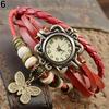 Watch for Women Women Retro LeatherWinding Bracelet Leaf Pendant Watch  Dial Design Leather Strap Accessories for Women