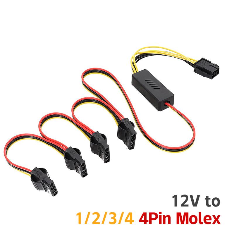 8Pin/6Pin zu Sata Festplatten Netzteil Adapter Anschlusskabel 12V zu 4Pin Molex HDD Stromversorgungskabel